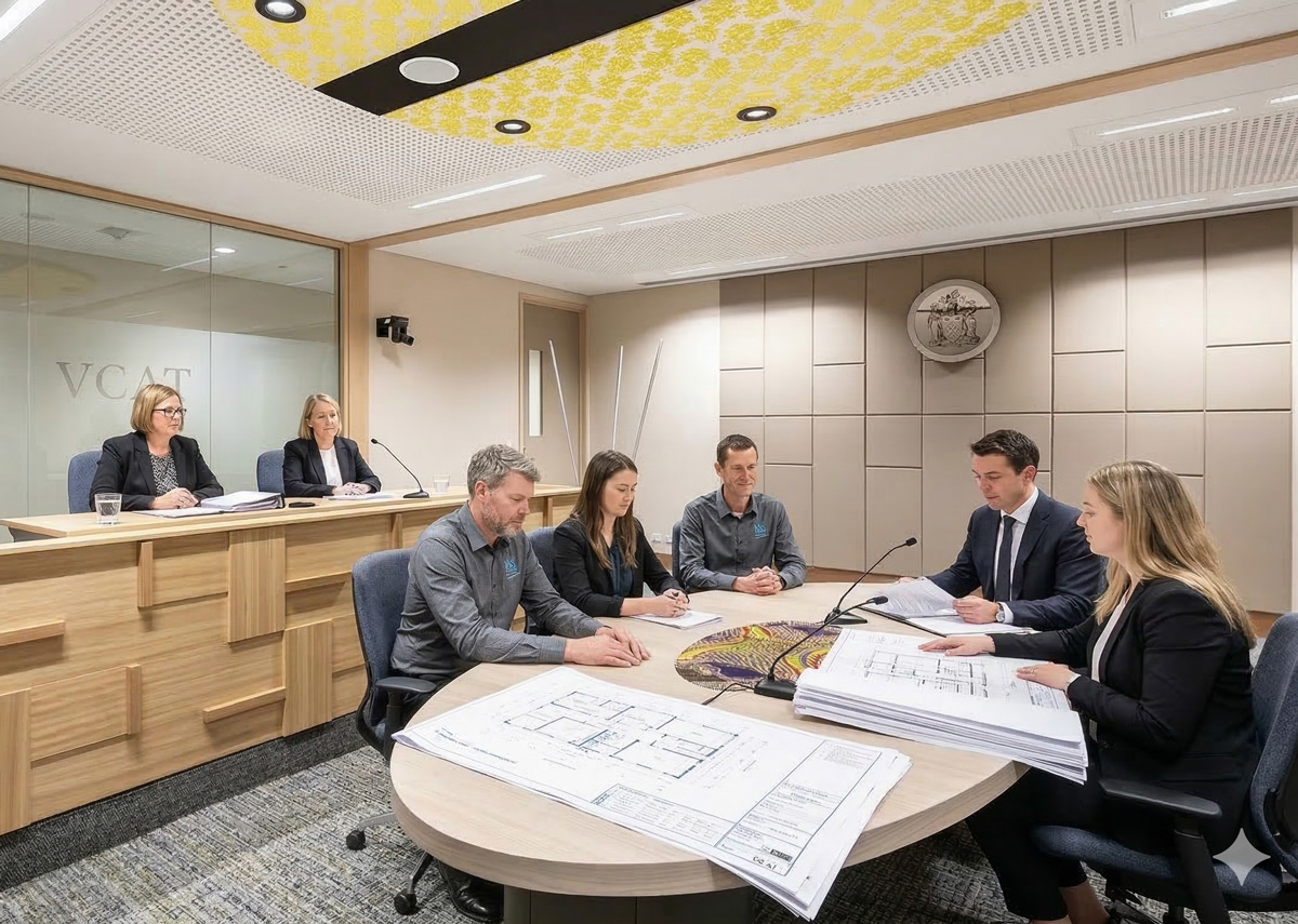 Building dispute expert reviewing documentation